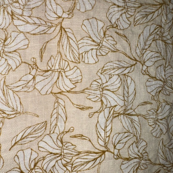 RACHEL ZOE 100% Linen Sleeveless tiered Dress, cream gold floral print, size XL - Picture 7 of 9